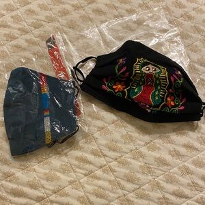 Colorful Embroidered Face Mask Set